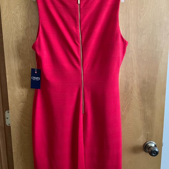 New! Chaps Sleeveless Sheath Dress - Picture 3 of 4